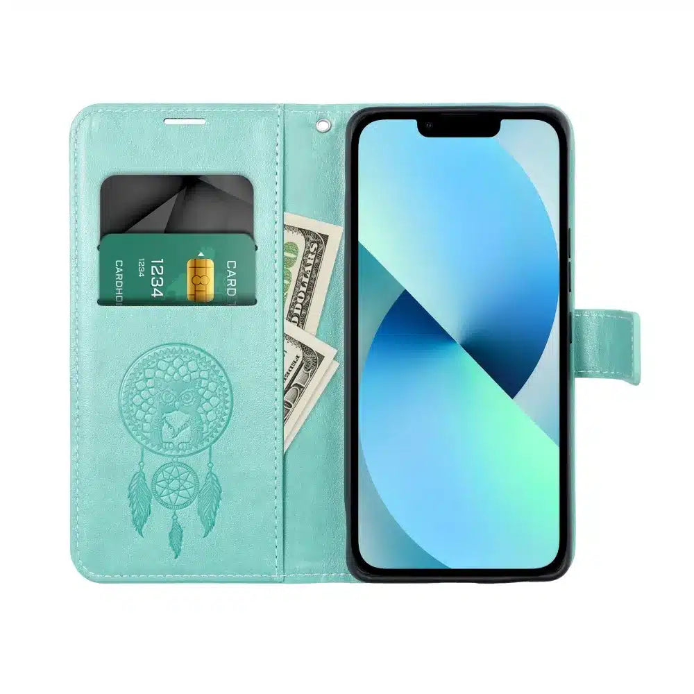 MEZZO Book case preklopna torbica za SAMSUNG GALAXY A13 4G dreamcatcher zelena