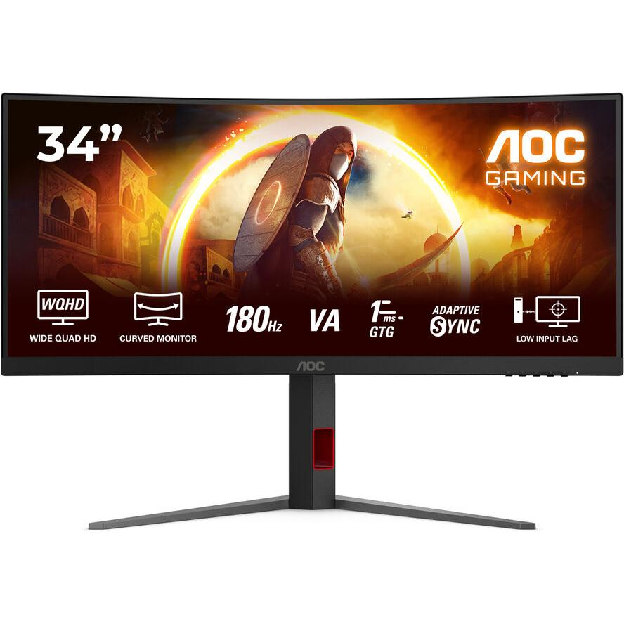 AOC G4 CU34G4 računalni monitor 86,4 cm (34") 3440 x 1440 pikseli Wide Quad HD LED Crno, Crveno