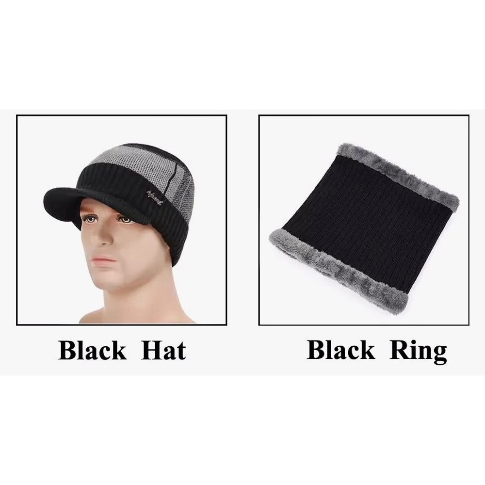 Zimní čepice s kšiltem