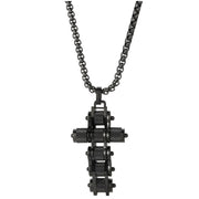 Ogrlica Chain Cross - Crna KP29312