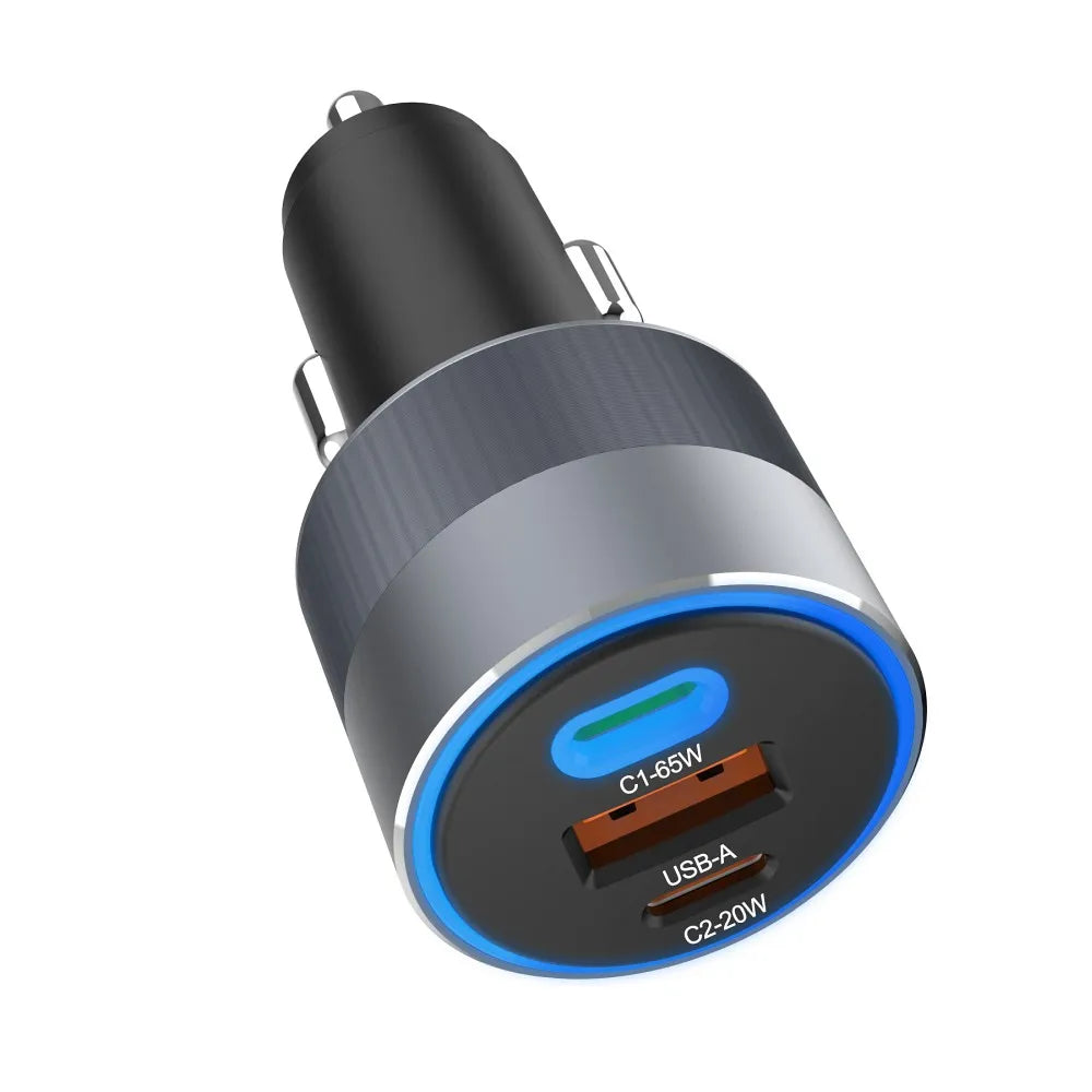 FORCELL F-ENERGY Alu - nabíječka do auta 85W PD+QC4.0+SAM SFC 2.0, 2xUSB C+USB A