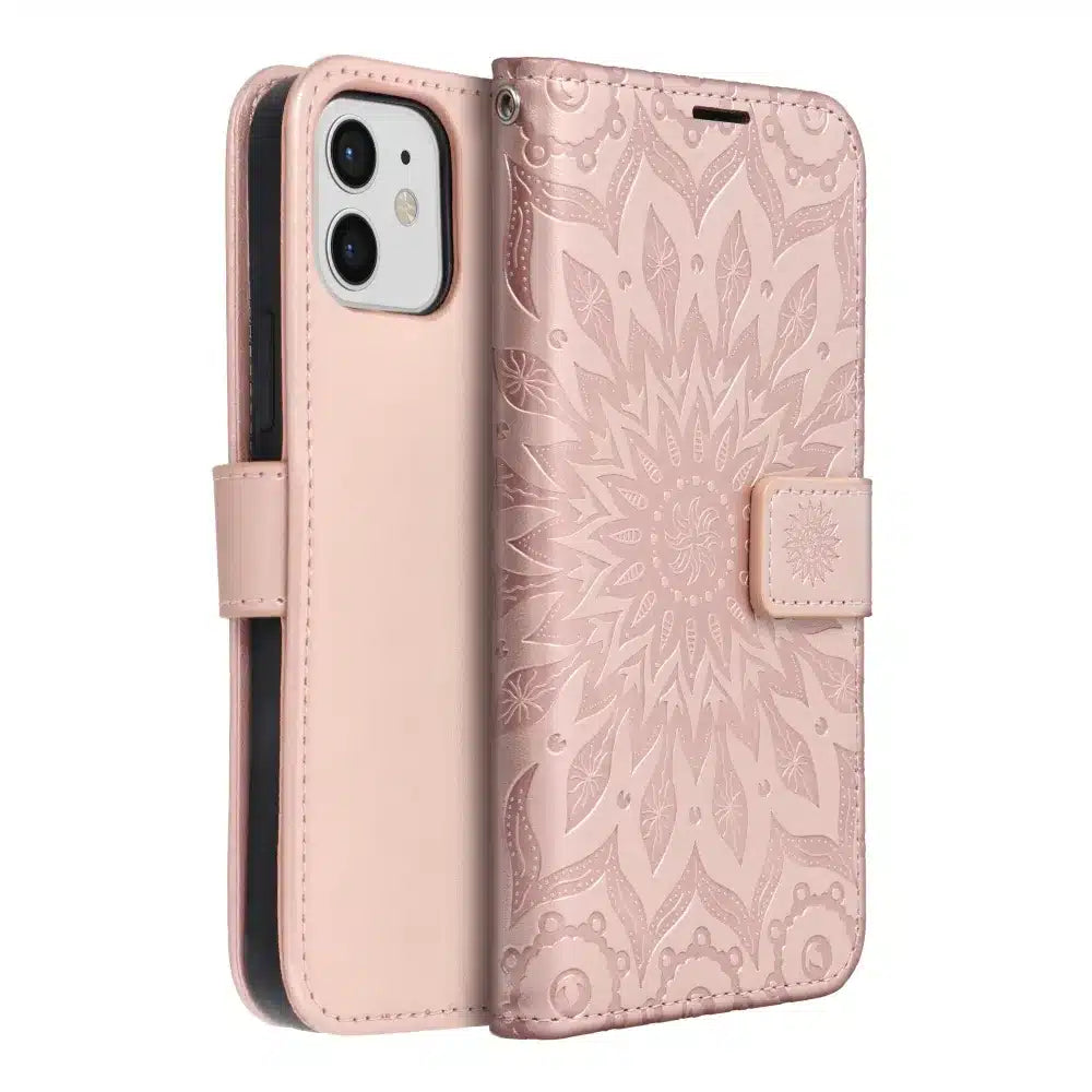 MEZZO Book case za iPhone 12/ 12 Pro mandala rose gold