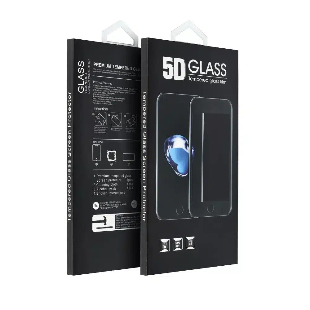 5D Full Glue tvrzené sklo – pro Huawei P Smart 2021 černé
