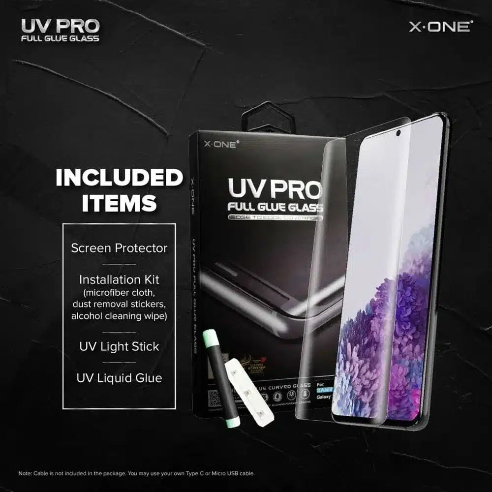 X-ONE UV PRO tvrzené sklo - pro Samsung Galaxy S23 Ultra (case friendly) - funguje čtečka otisků prstů