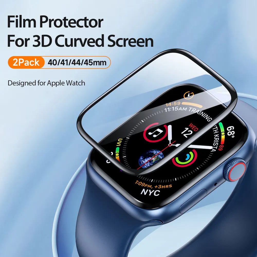 DUX DUCIS PMMA ochranná fólie s rámečkem (2 ks) pro Apple Watch 10 46mm černá
