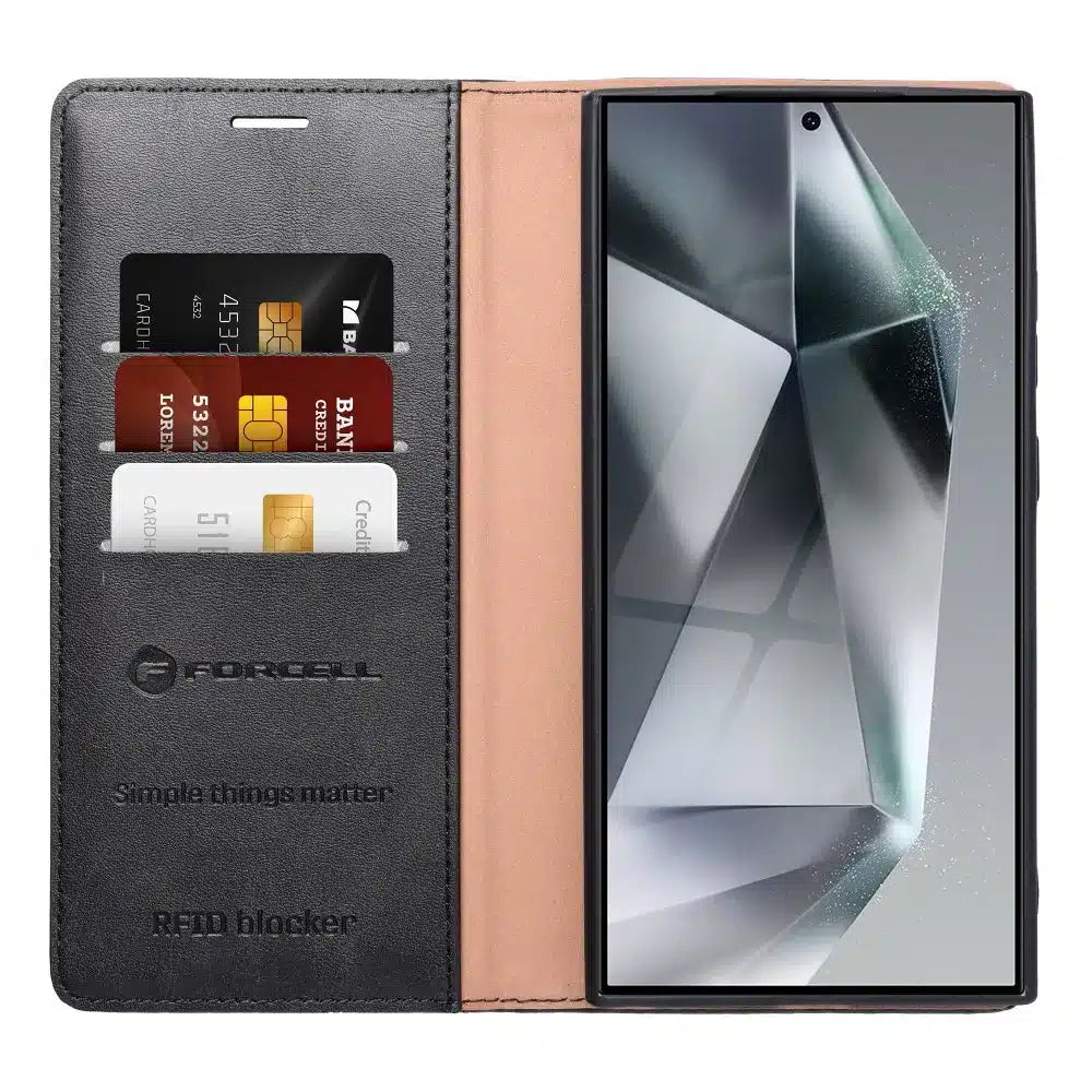 FORCELL F-PROTECT RFID Blocker flipové pouzdro pro SAMSUNG GALAXY A35 černé