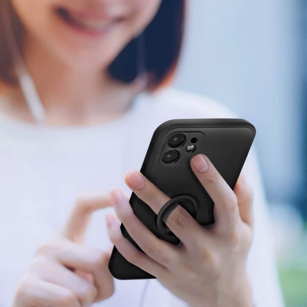SILIKONOVÝ PRSTENCOVÝ kryt pro SAMSUNG Galaxy A13 4G černý