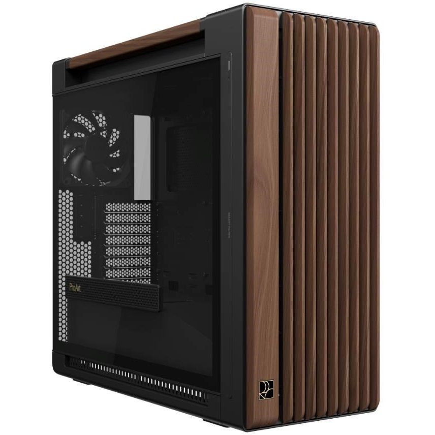 ASUS ProArt PA602 Wood Edition Modern Black - Tempered Glass Panel Midi Tower Crno, Drvo