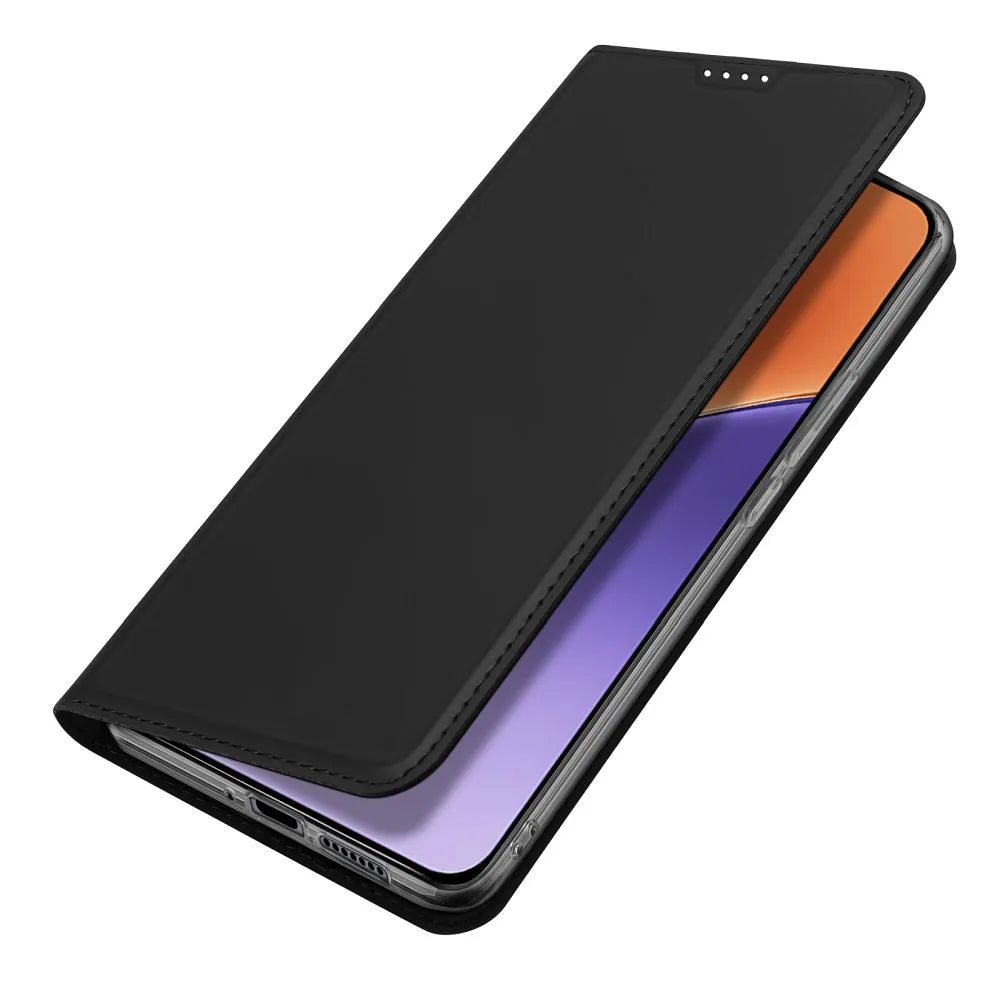 DUX DUCIS Skin Pro – hladké kožené pouzdro s krytem pro XIAOMI 15 černé