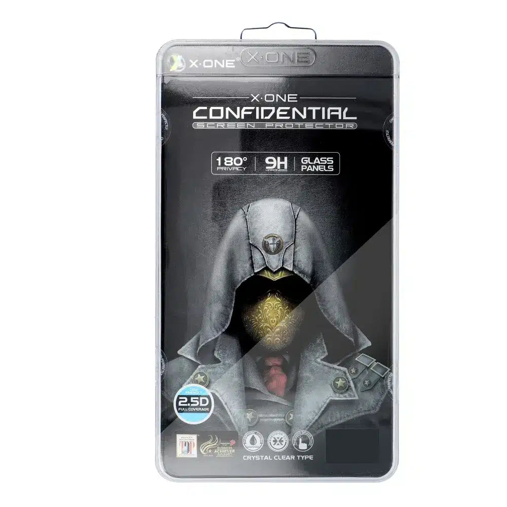 X-ONE Full Cover Extra Strong Privacy tvrzené sklo – pro iPhone 15 Pro Max (celoplošně lepící) černé