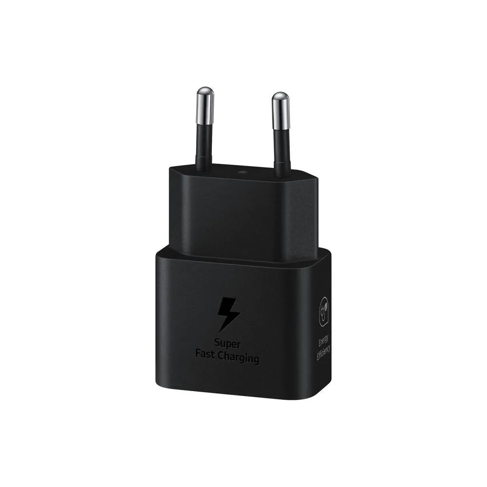 Originální síťová nabíječka Samsung GaN super rychlá nabíječka EP-T2510NBEGEU USB-C 3A 25W černá