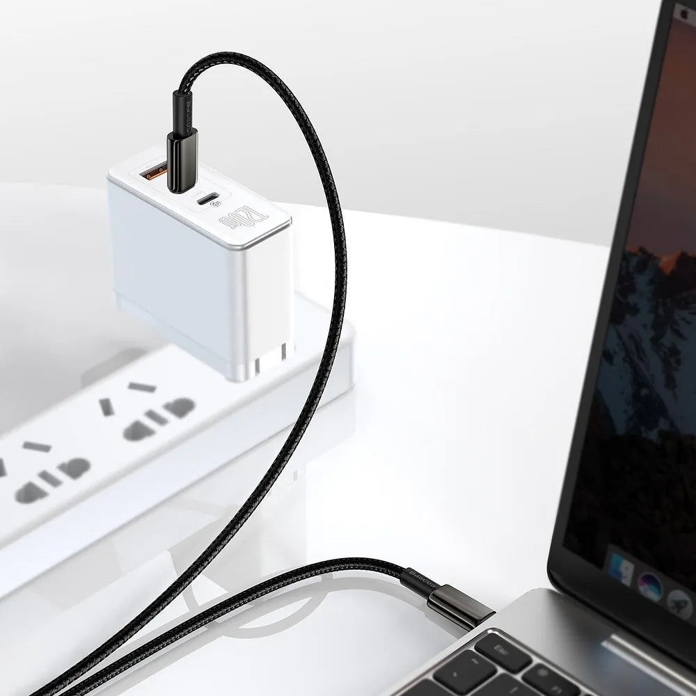 BASEUS kabel Type C na Type C PD100W Power Delivery Tungsten Gold Fast Charging CATWJ-01 1 metr černý