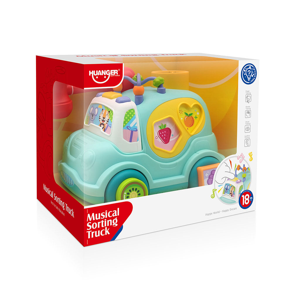Didaktički muzički auto – edukativna igračka za najmlađe Tirkizna