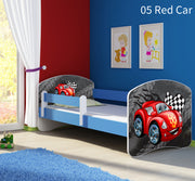 Dječji krevet ACMA s motivom, bočna plava 160x80 cm 05 Red Car