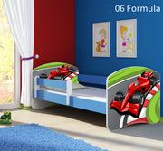 Dječji krevet ACMA s motivom, bočna plava 160x80 cm 06 Formula 1