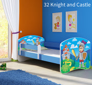 Dječji krevet ACMA s motivom, bočna plava 140x70 cm 32 Knight