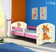 Dječji krevet ACMA s motivom, bočna roza 160x80 cm 11 Dog
