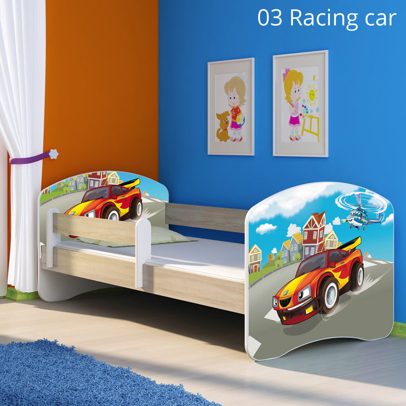Dječji krevet ACMA s motivom, bočna sonoma 180x80 cm 03 Racing Car