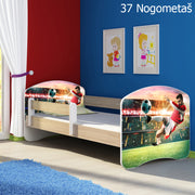 Dječji krevet ACMA s motivom, bočna sonoma 180x80 cm 37 Nogometaš