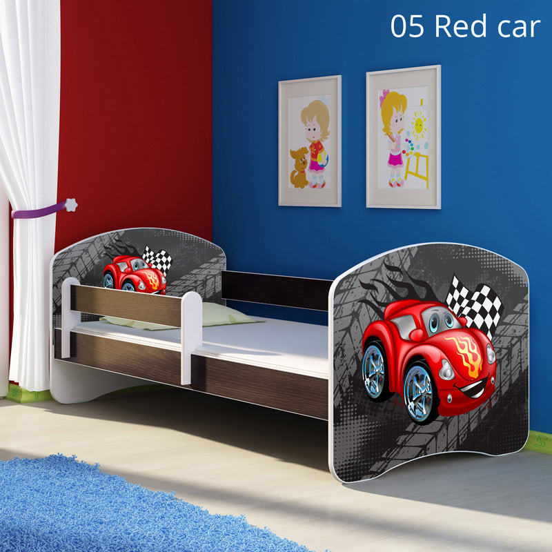 Dječji krevet ACMA s motivom, bočna wenge 160x80 cm 05 Red Car