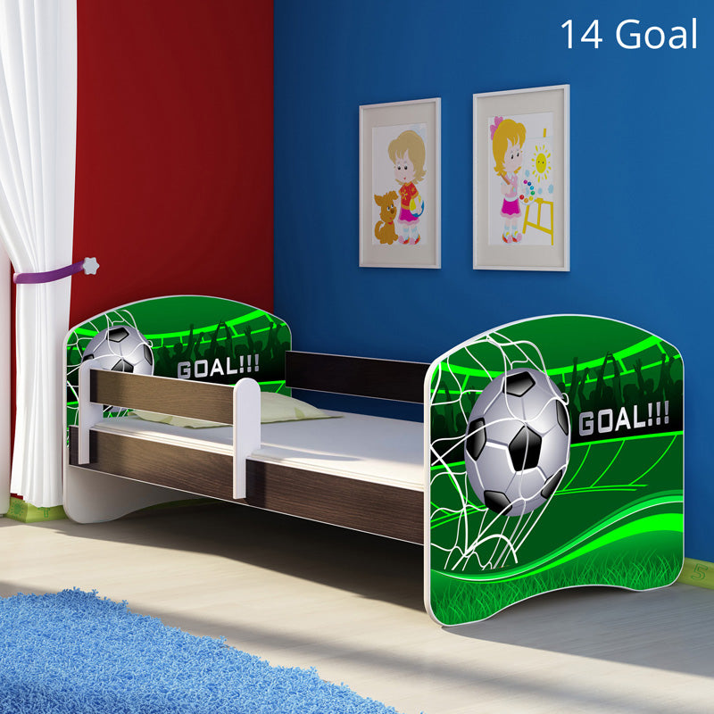 Dječji krevet ACMA s motivom, bočna wenge 140x70 cm 14 Goal