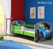 Dječji krevet ACMA s motivom, bočna zelena 180x80 cm 04 Blue Car