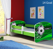 Dječji krevet ACMA s motivom, bočna zelena 140x70 cm 14 Goal