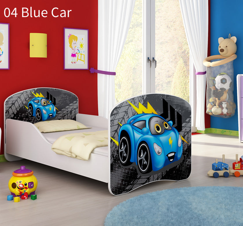 Dječji krevet ACMA s motivom 180x80 cm 04 Blue Car