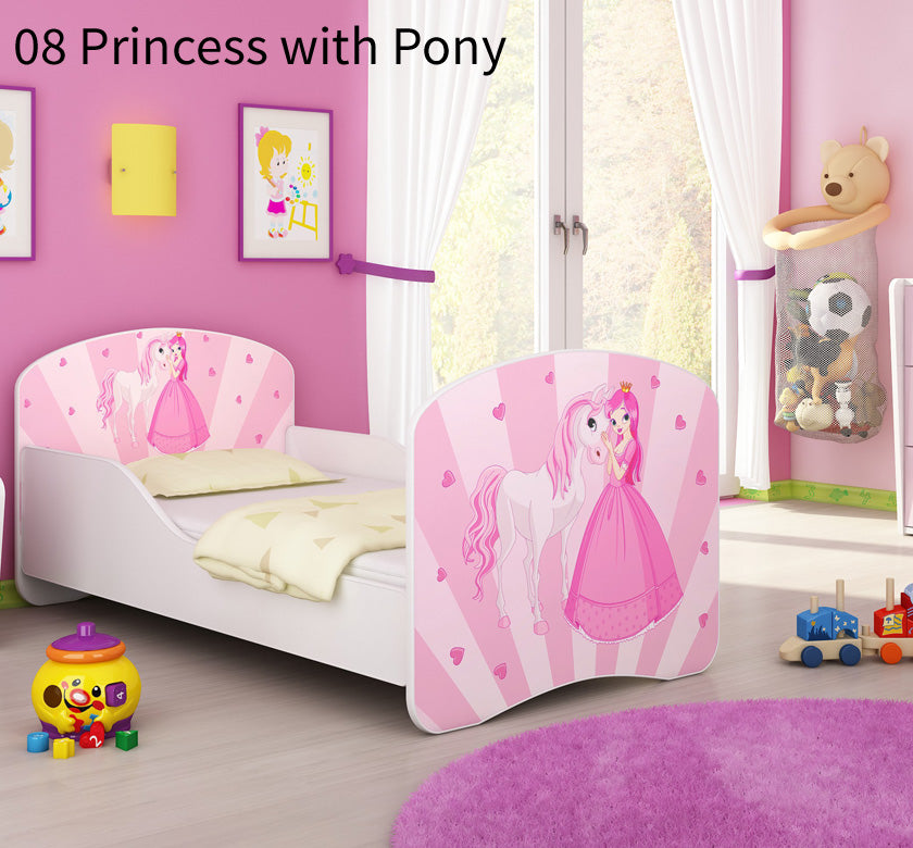 Dječji krevet ACMA s motivom 140x70 cm 08 Princess with Pony