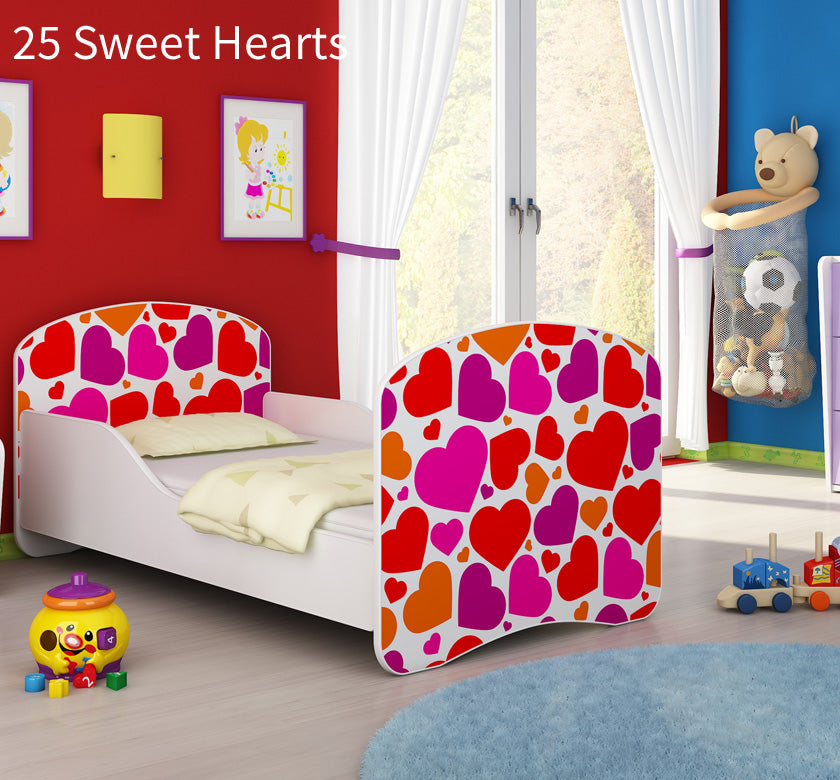 Dječji krevet ACMA s motivom 180x80 cm 25 Sweet hearts