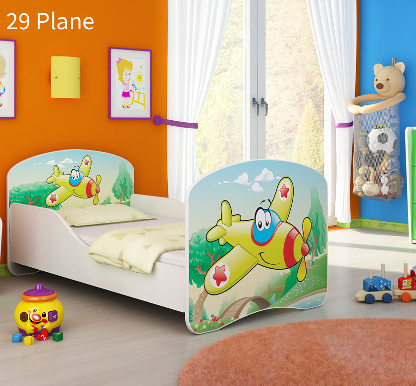 Dječji krevet ACMA s motivom 140x70 cm 29 Aeroplane