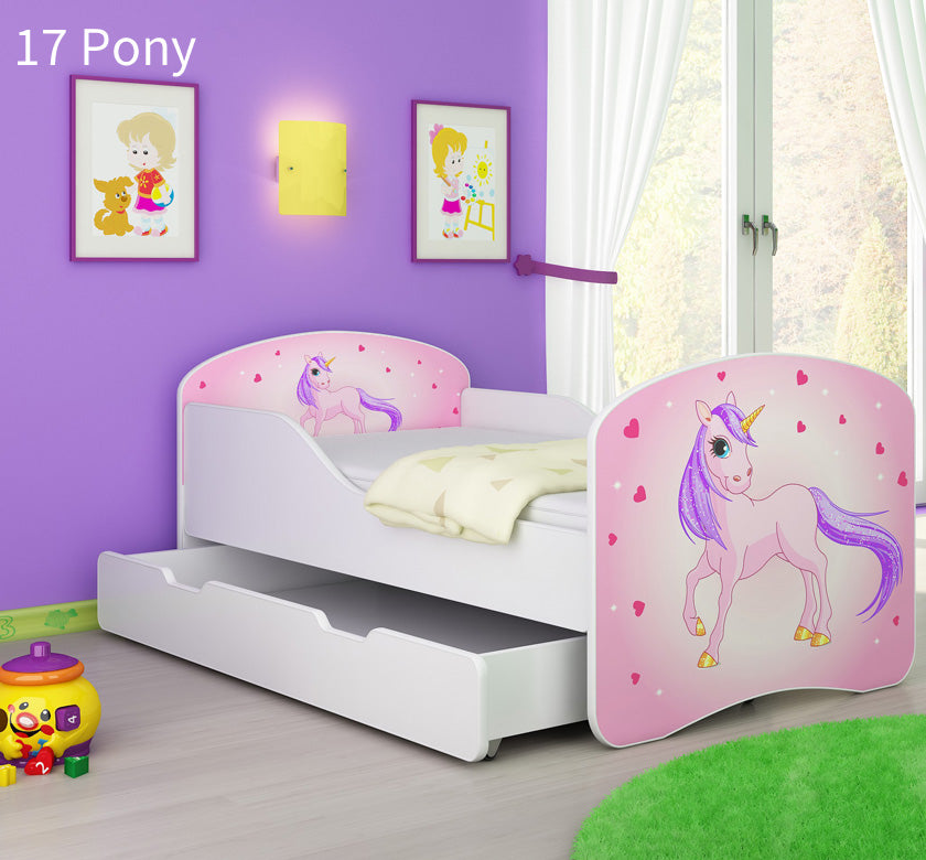 Dječji krevet ACMA s motivom + ladica 160x80 cm 17 Pony