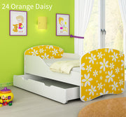 Dječji krevet ACMA s motivom + ladica 160x80 cm 24 Orange Daisy