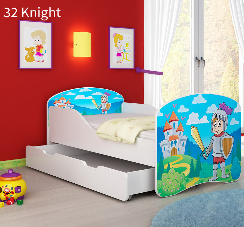 Dječji krevet ACMA s motivom + ladica 180x80 cm 32 Knight
