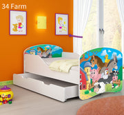 Dječji krevet ACMA s motivom + ladica 160x80 cm 34 Farm