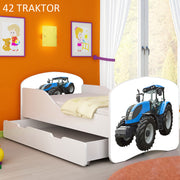 Dječji krevet ACMA s motivom + ladica 160x80 cm 42 Traktor