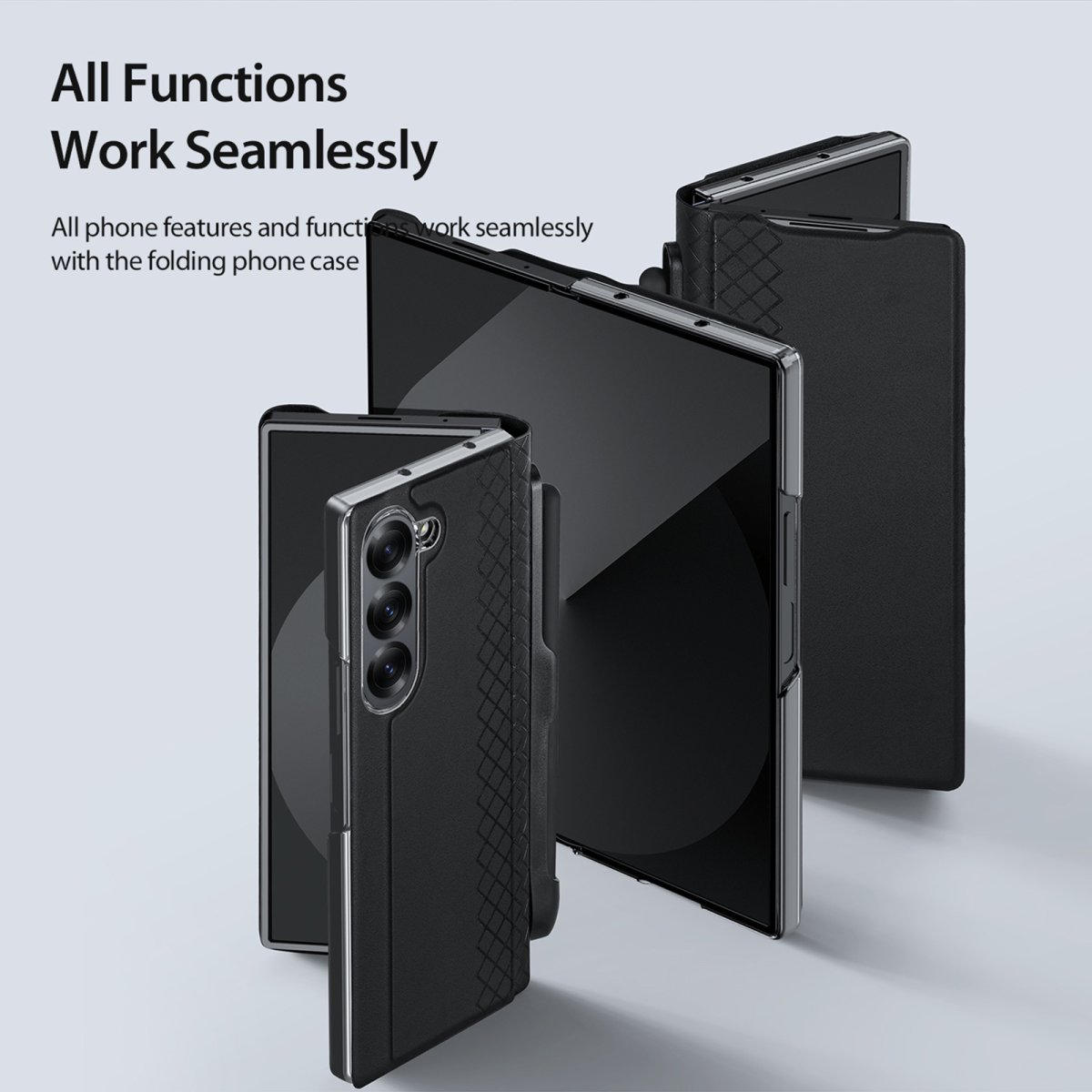 DUX DUCIS BRIL pouzdro s držákem na pero pro SAMSUNG GALAXY Z Fold 6 - černé