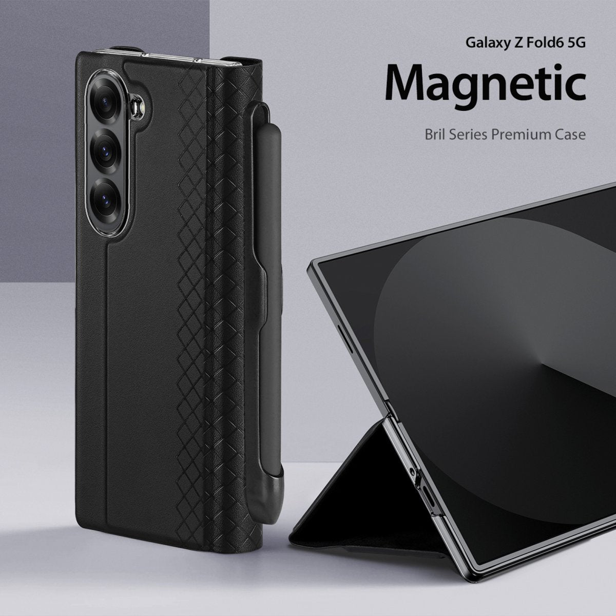 DUX DUCIS BRIL pouzdro s držákem na pero pro SAMSUNG GALAXY Z Fold 6 - černé