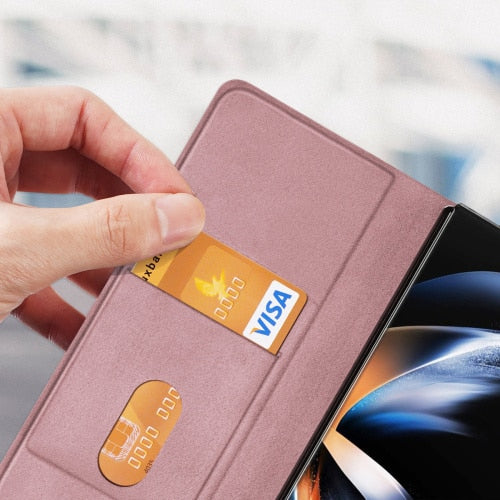 DUX DUCIS Bril – kožna maska za Samsung Galaxy Z Fold5 5G pink