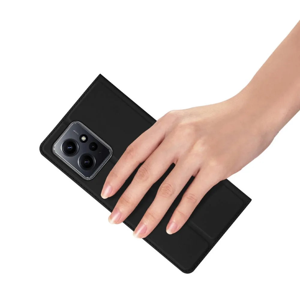 DUX DUCIS Skin Pro – pouzdro s flipem pro Xiaomi Redmi Note 12 4G černé