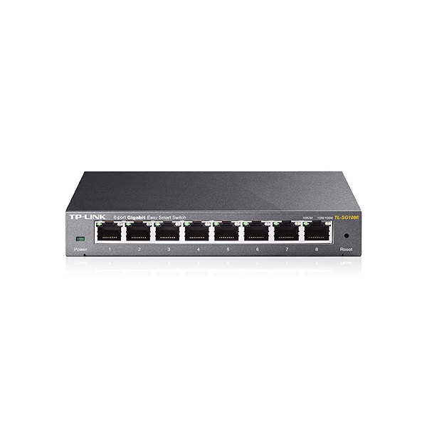 TP-Link TL-SG108E Upravljano L2 Gigabit Ethernet (10/100/1000) Crno
