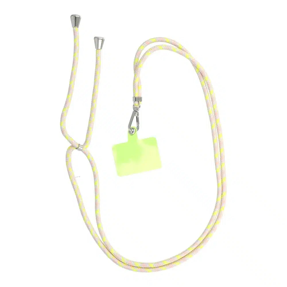SWING privjesak za telefon podesive duljine / duljina kabela 165 cm (max 82,5 cm u omči) / rame ili vrat - sivo žuta