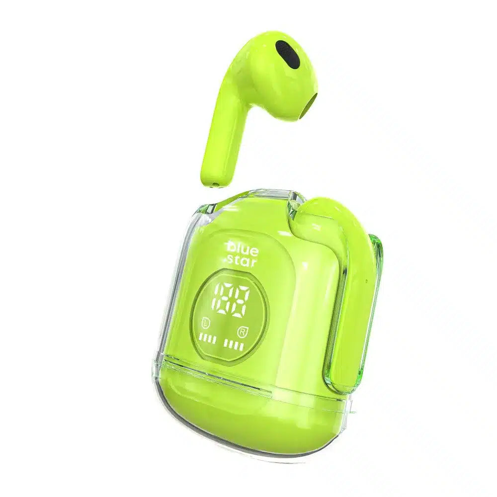 Bezdrátová/bluetooth stereo sluchátka BLUE STAR TWS Transparency Fi22 zelená