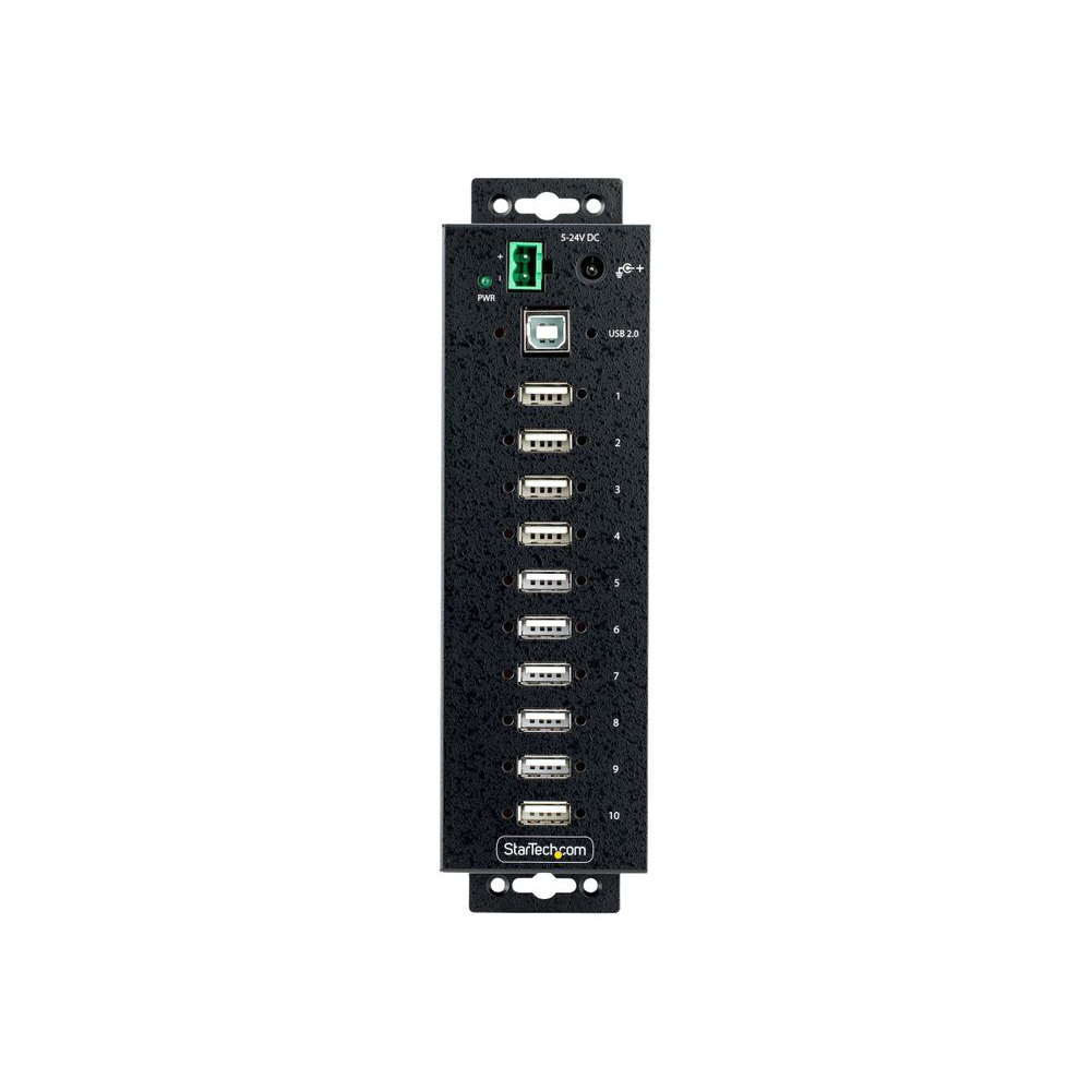 StarTech.com USB210AIND-USB-A-HUB sučelje čvorišta USB 2.0 Type-B 480 Mbit/s Crno