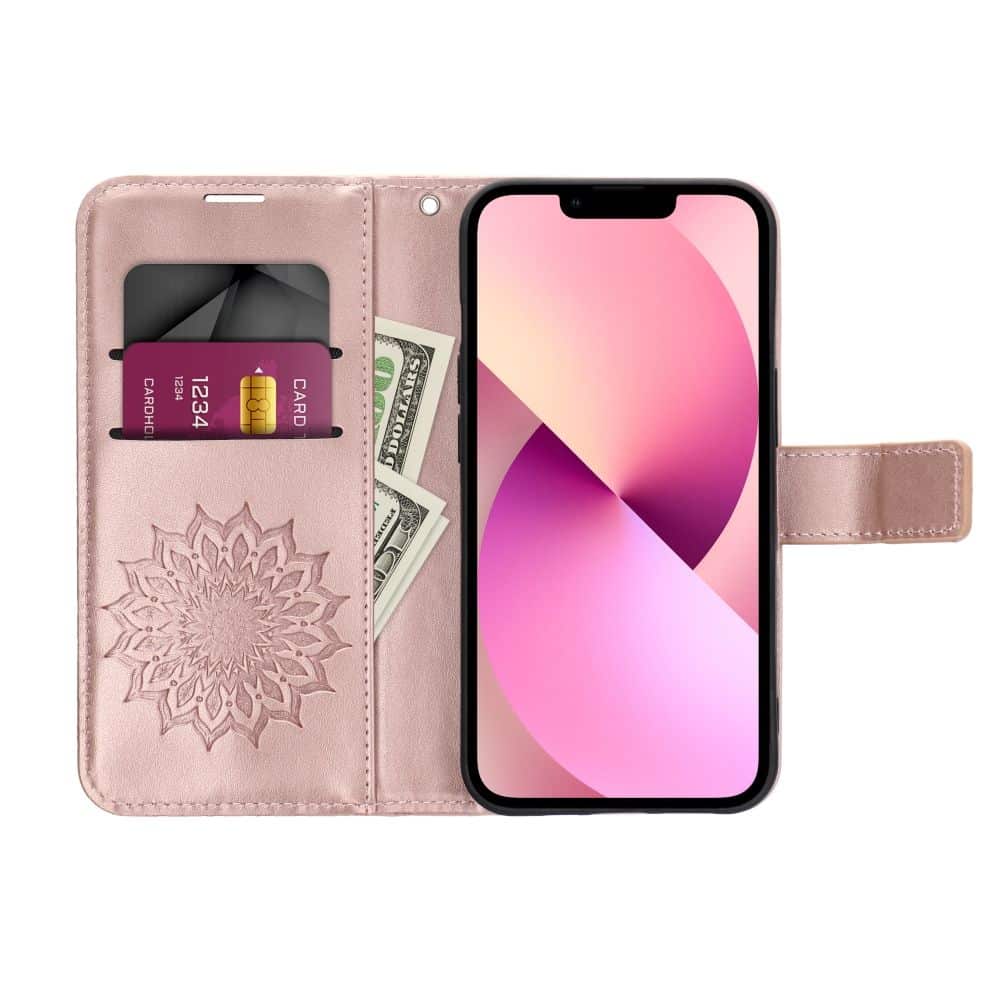 Preklopna torbica MEZZO Book za Xiaomi Redmi NOTE 15 5G mandala rose gold