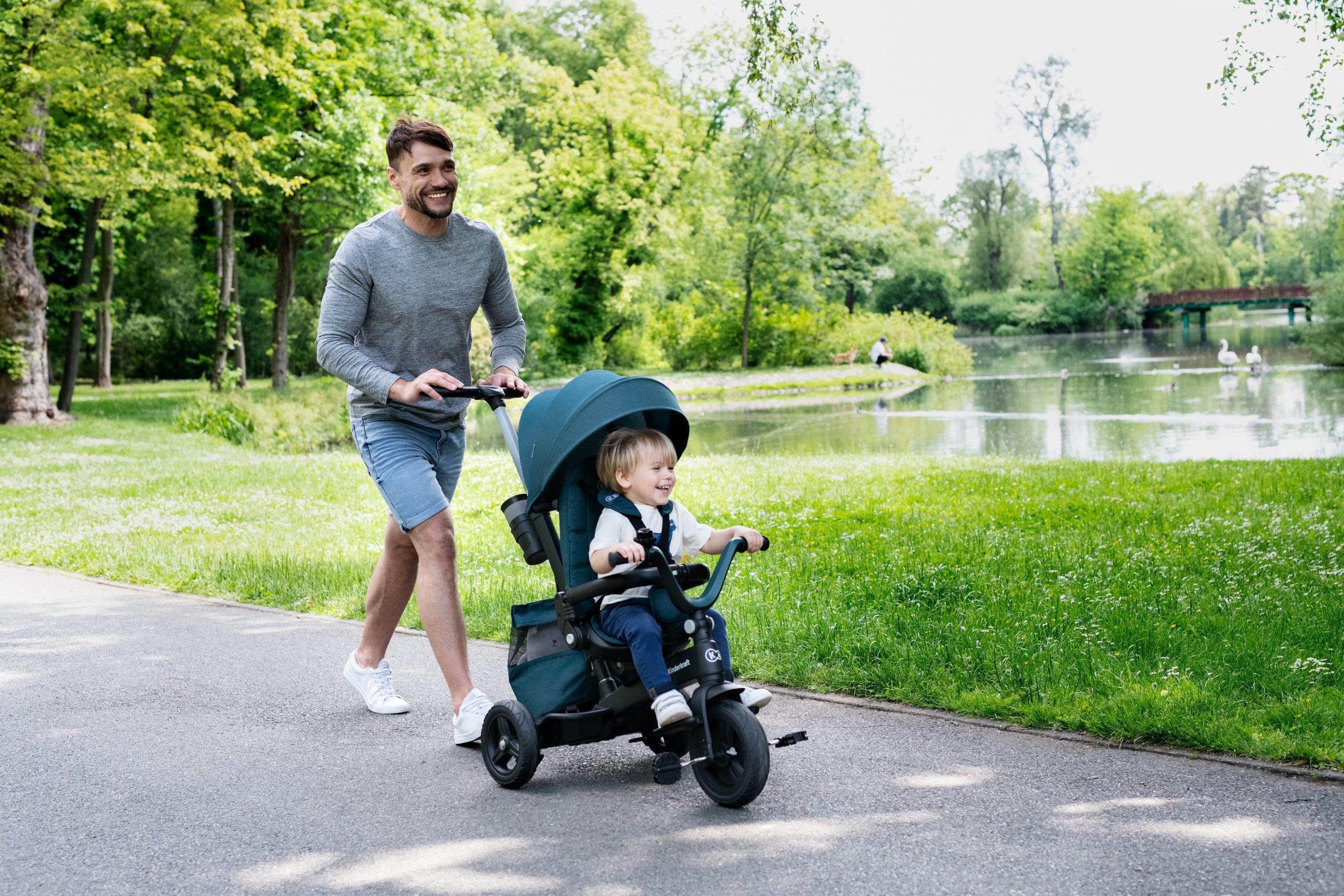 Kinderkraft Tricikl EASYTWIST tirkizni