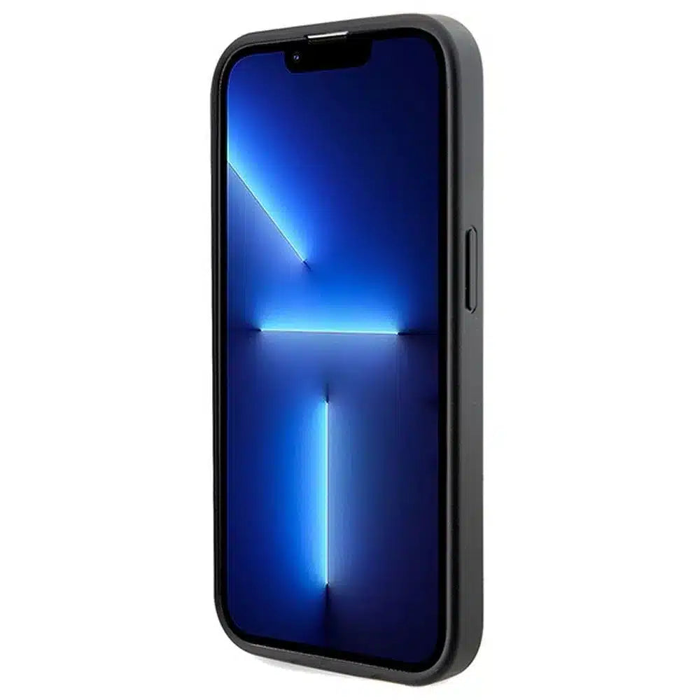 Originální GUESS Hardcase GUHMP15LP4RPSK pouzdro pro iPhone 15 Pro (Magsafe 4G Printed Stripes / černé)