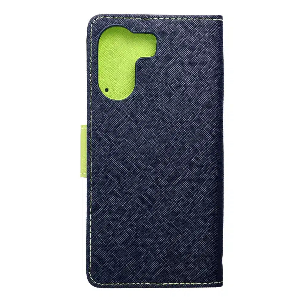 Pouzdro Fancy Book pro XIAOMI Redmi 13c / POCO C65 tmavě modré / limetkové