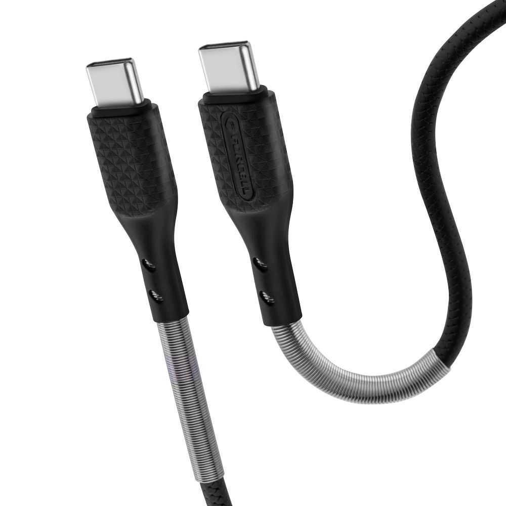FORCELL Karbonový kabel Type C na Type C 3.0 QC Power Delivery PD60W CB-02C černý 1 metr