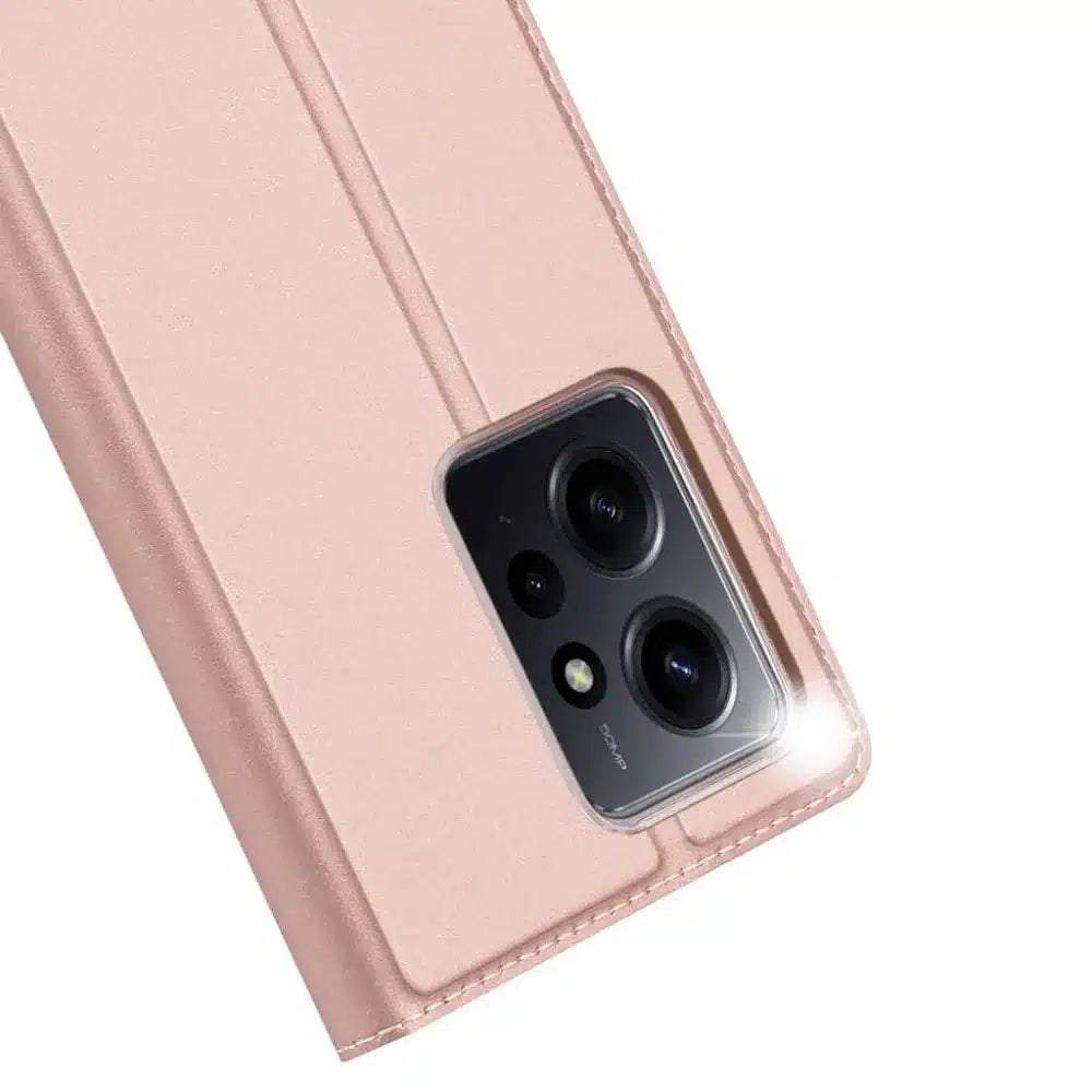 DUX DUCIS Skin Pro – pouzdro typu kniha pro Xiaomi Redmi Note 12 4G růžové